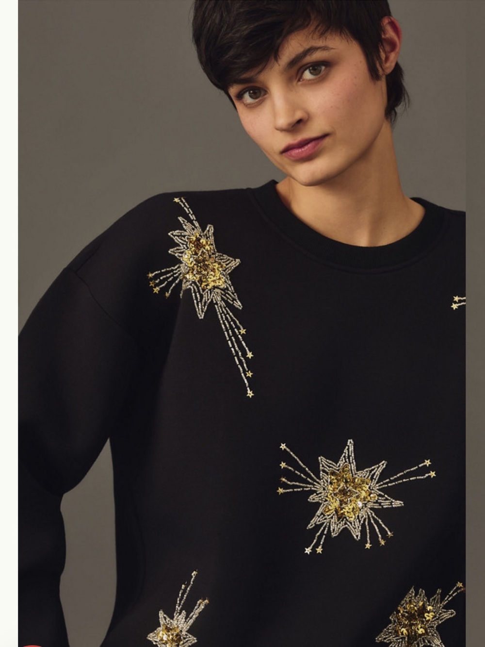 NWT Anthropologie Sequin Star Sweatshirt